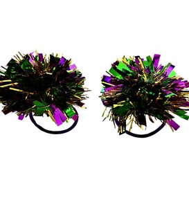 Mardi Gras Tinsel Ponytail Holder Set