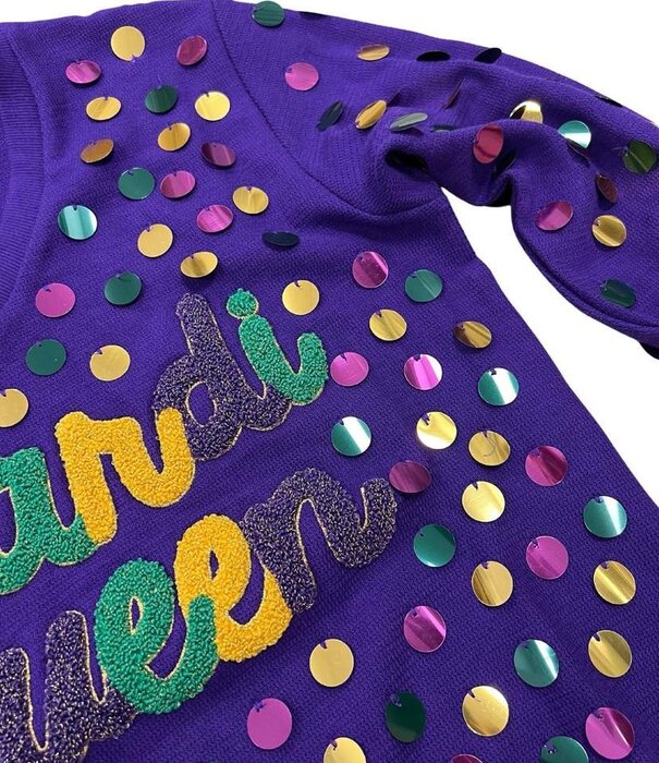 Mardi Queen Sequin Pullover