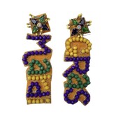 Mardi Gras Bead Earrings