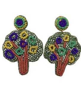 Bead Tree Beaded Earrings