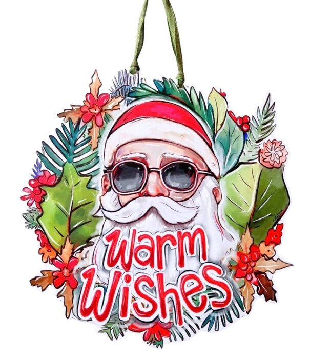 Home Malone Warm Wishes Santa Door Hanger