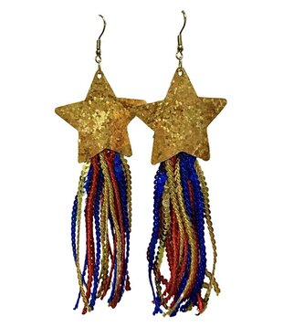 Star Sequin Tassel Earrings, Pels