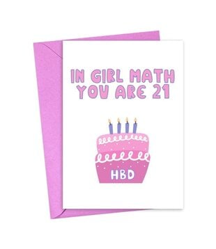 Girl Math 21 Card