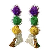 Marching Boot Earrings with Poms