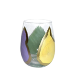 Mardi Gras Oyster Stemless Wine Glass