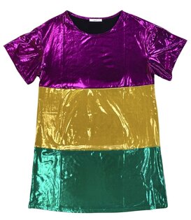 Metallic Tri Color Mardi Gras Dress