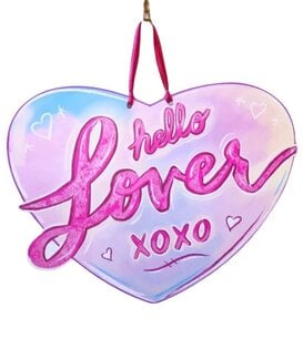 Hello Lover Heart Door Hanger