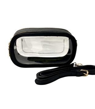 Clear Rectangular Purse, Black