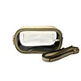 Clear Rectangular Purse, Gold