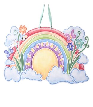 Sunshine & Rainbows Door Hanger