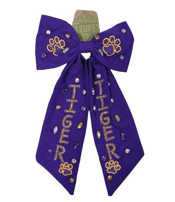 Tiger Paw Gem Hair Bow