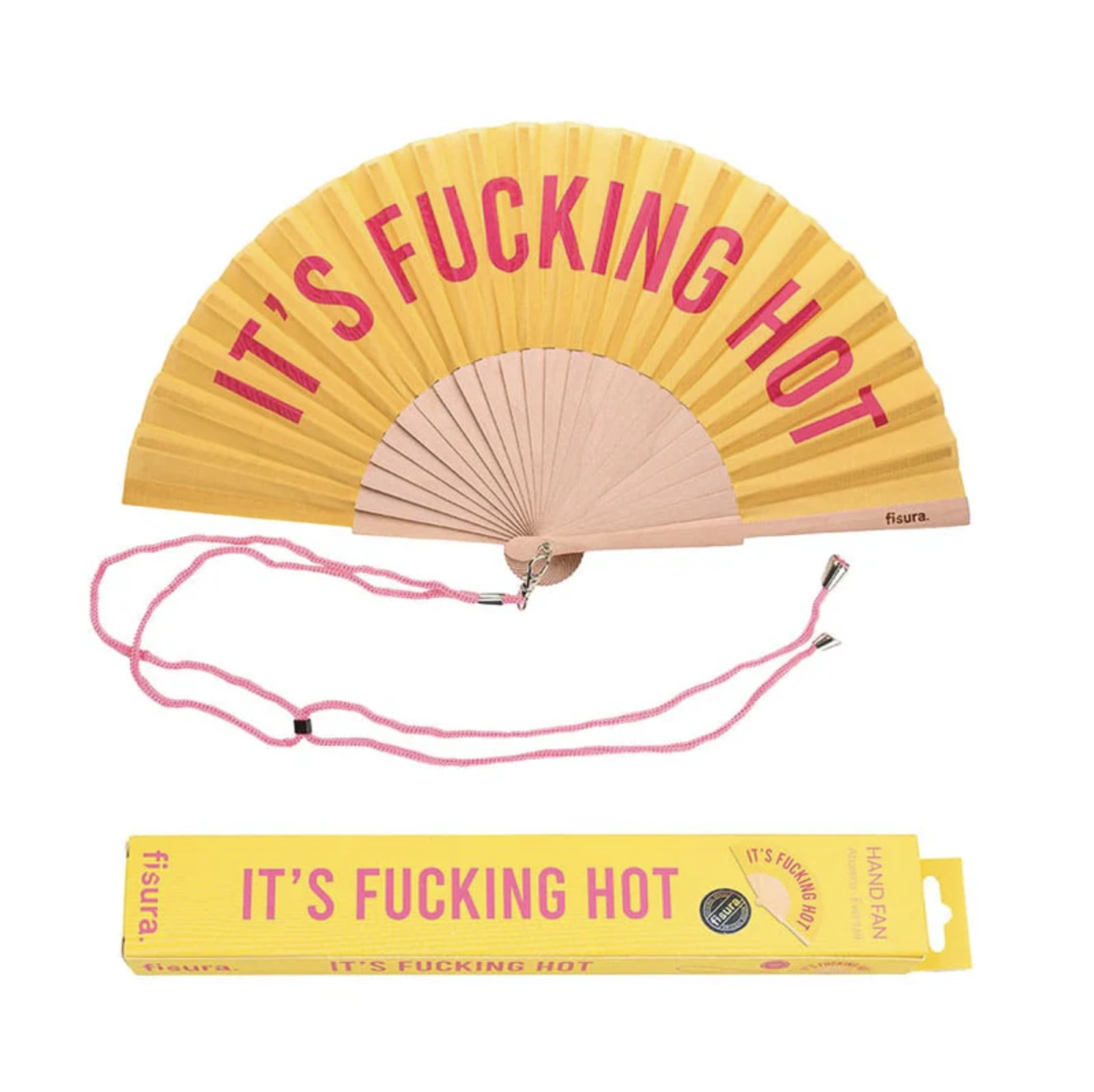 Fucking Hot Hand Fan, Orange Fleurty Girl