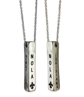 NOLA Bar Necklace in Silver