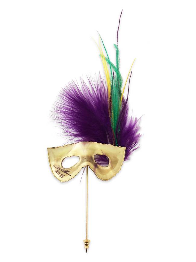 Mardi Gras Mask Lapel Pin - Fleurty Girl
