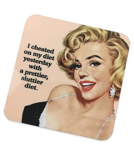 Sluttier Diet Cork Coaster