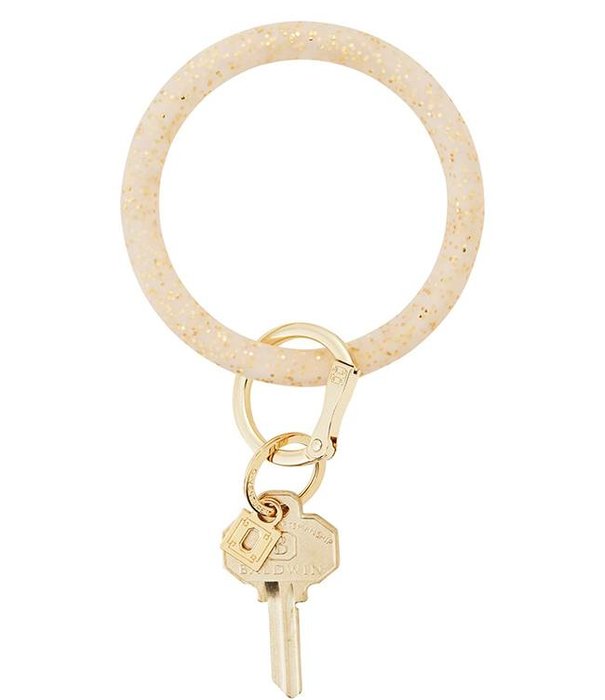 Gold Confetti Silicone Keyring Bracelet