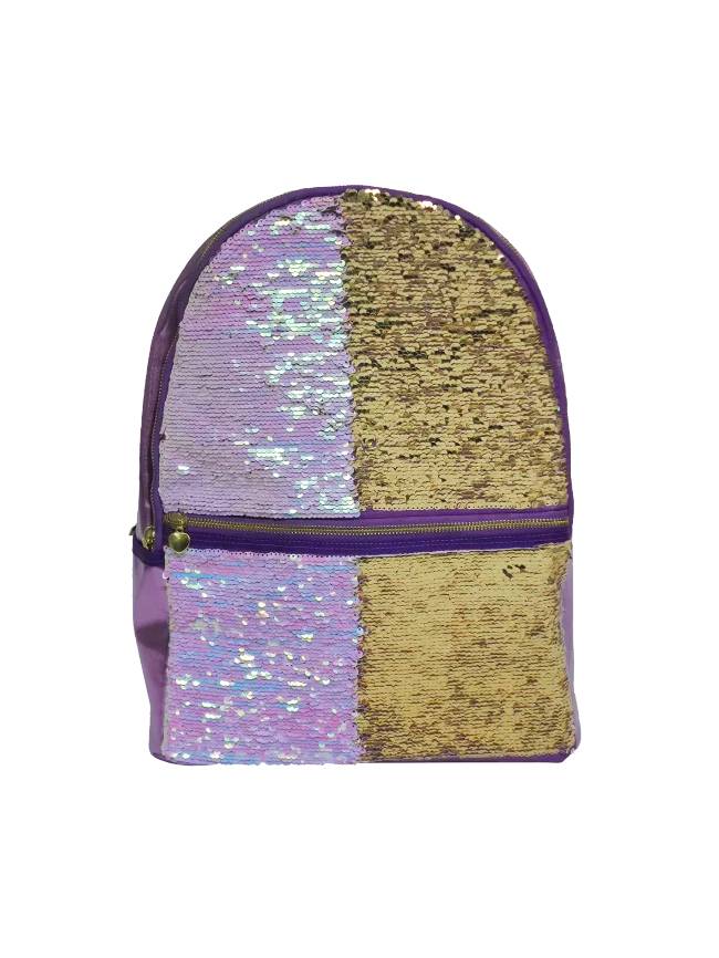 purple sequin backpack