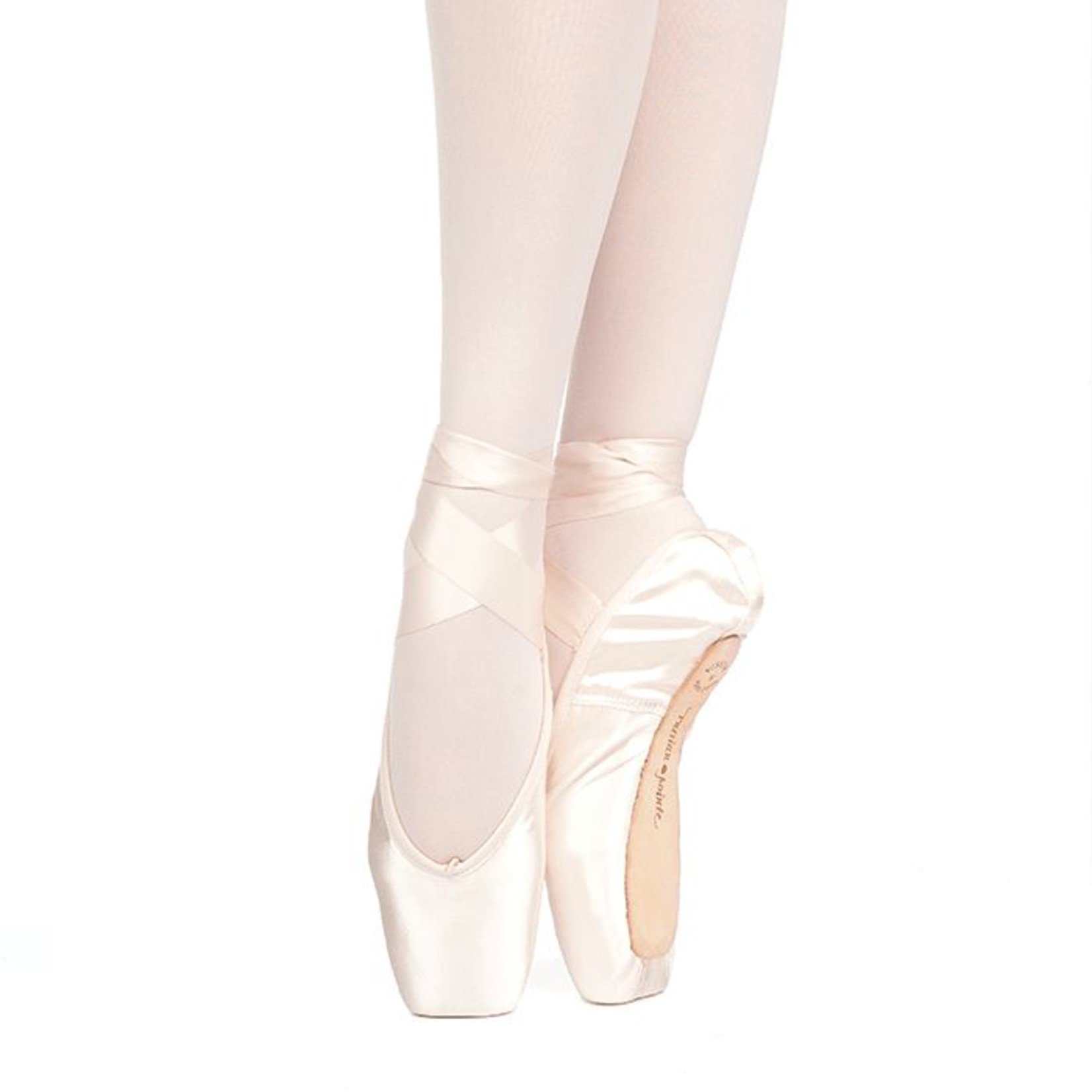 Russian Pointe Size 40: Muse U-Cut Pointe Shoes with Drawstring