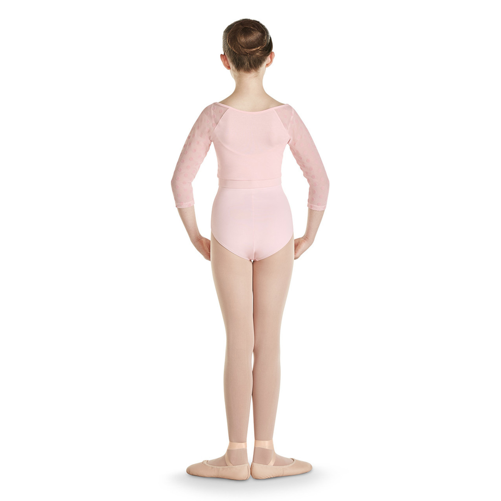 Bloch, Mirella M112C-Flocked 3/4 Slv Top