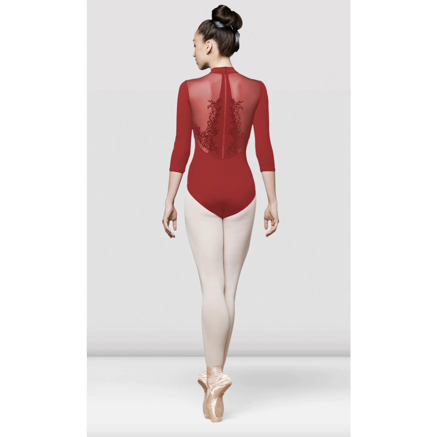L9809-Mock Neck 3/4 Ziip Back