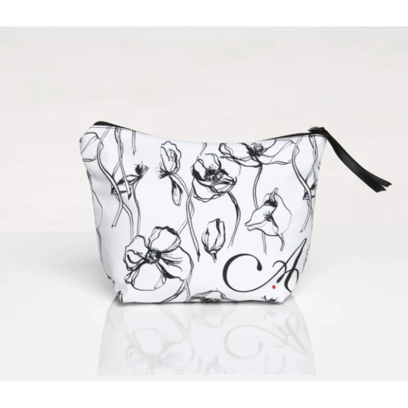 AW901PO w/Poppies B&W Makeup Bag
