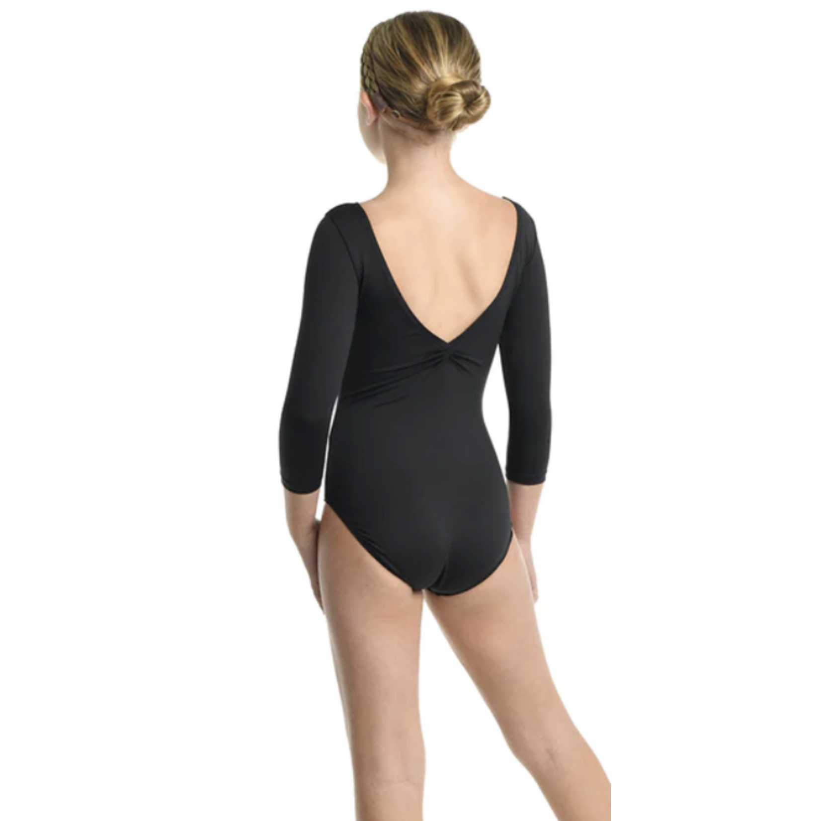 DanzNMotion by Danshuz 23132A Adult 3/4 Sleeve Pinch Front Back