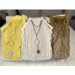 7Pointe Bag  w/Stone Gold Circle Necklace