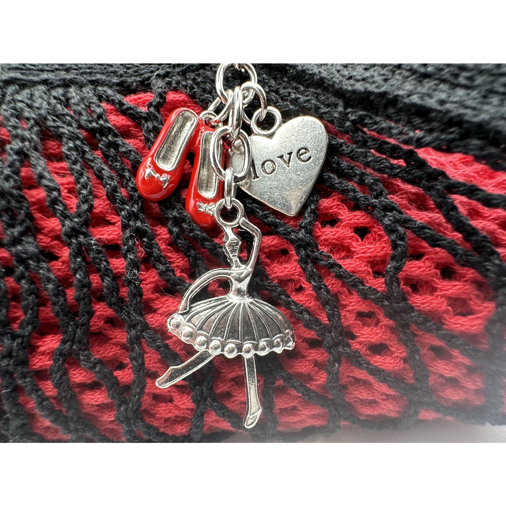7Pointe Bag  -Red Shoes  Ballet Charm