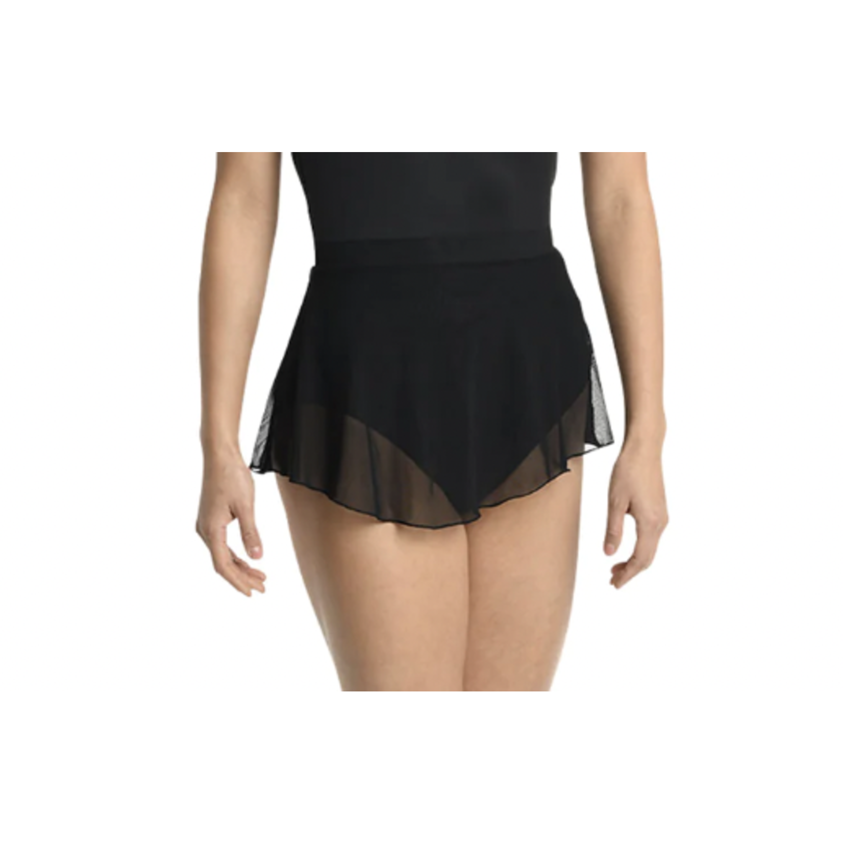 23402A Mesh Skirt Solid Color