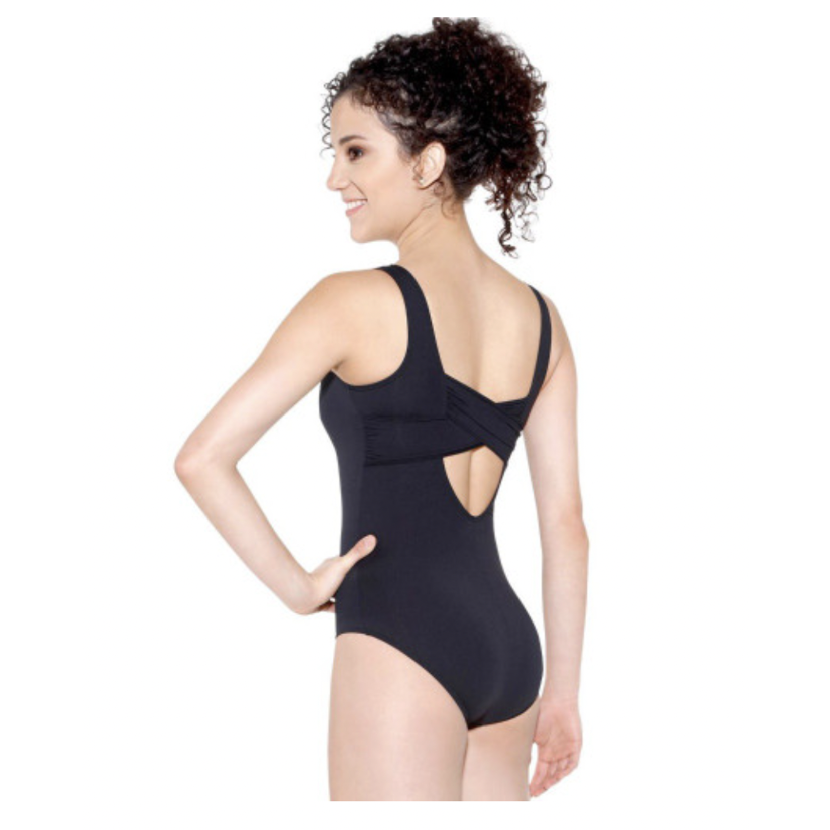 D272 Marlena Leotard with Crossed Back Panels