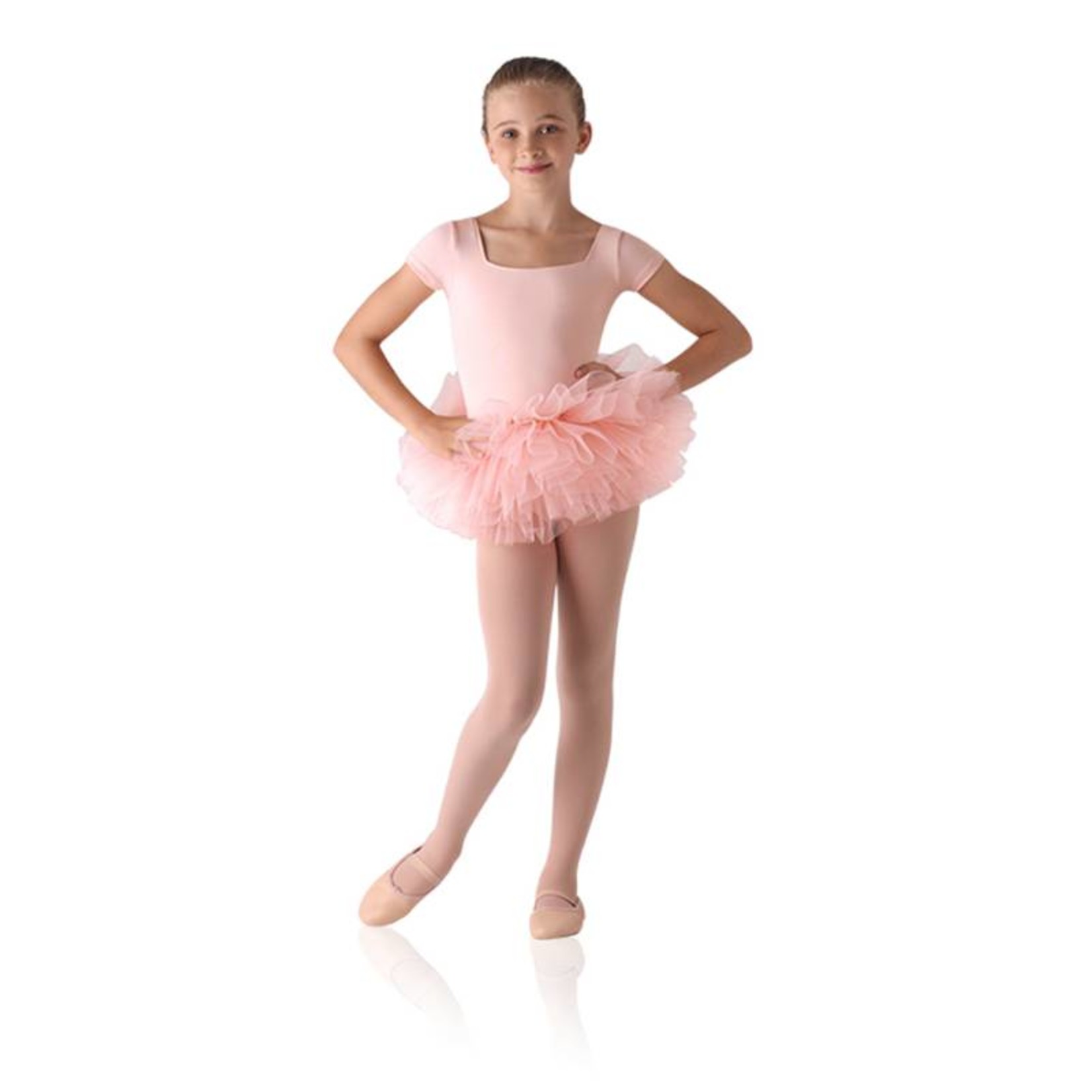 Leo's LD143CK: Children's Tutu Skirted Short Sleeve Leotard