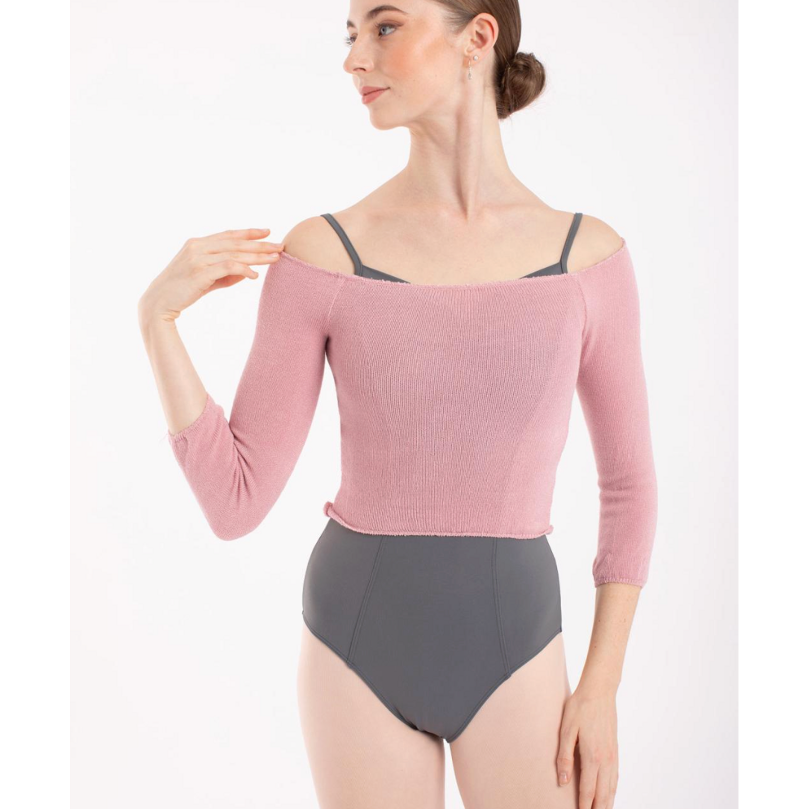 Donatella 3/4 Sleeve Cropped Sweater