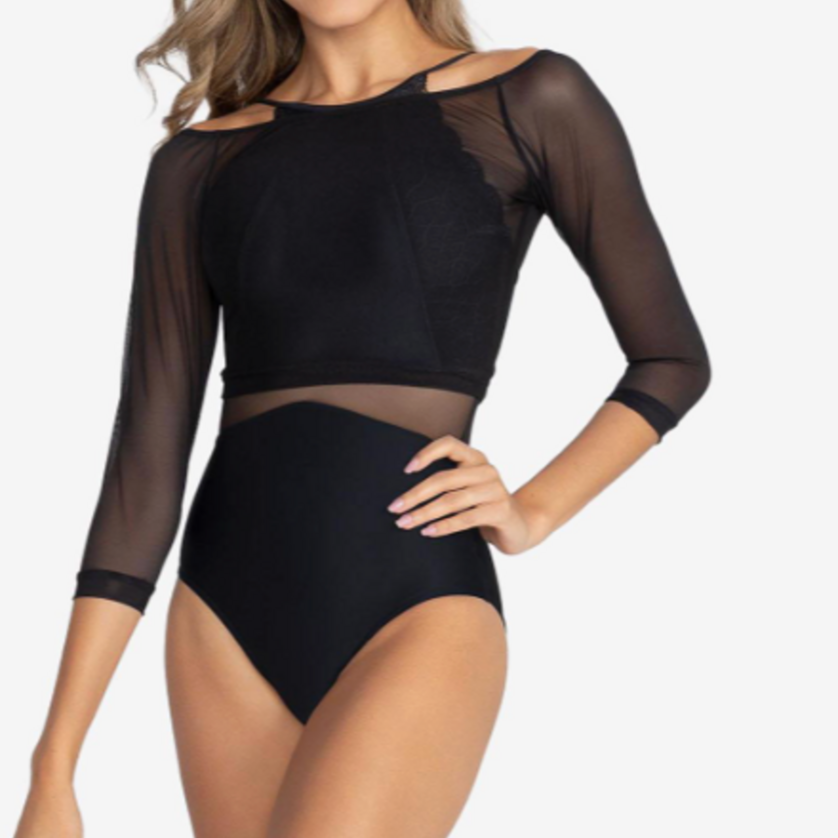 So Danca RDE2732 - Maayan Boatneck Mesh Top