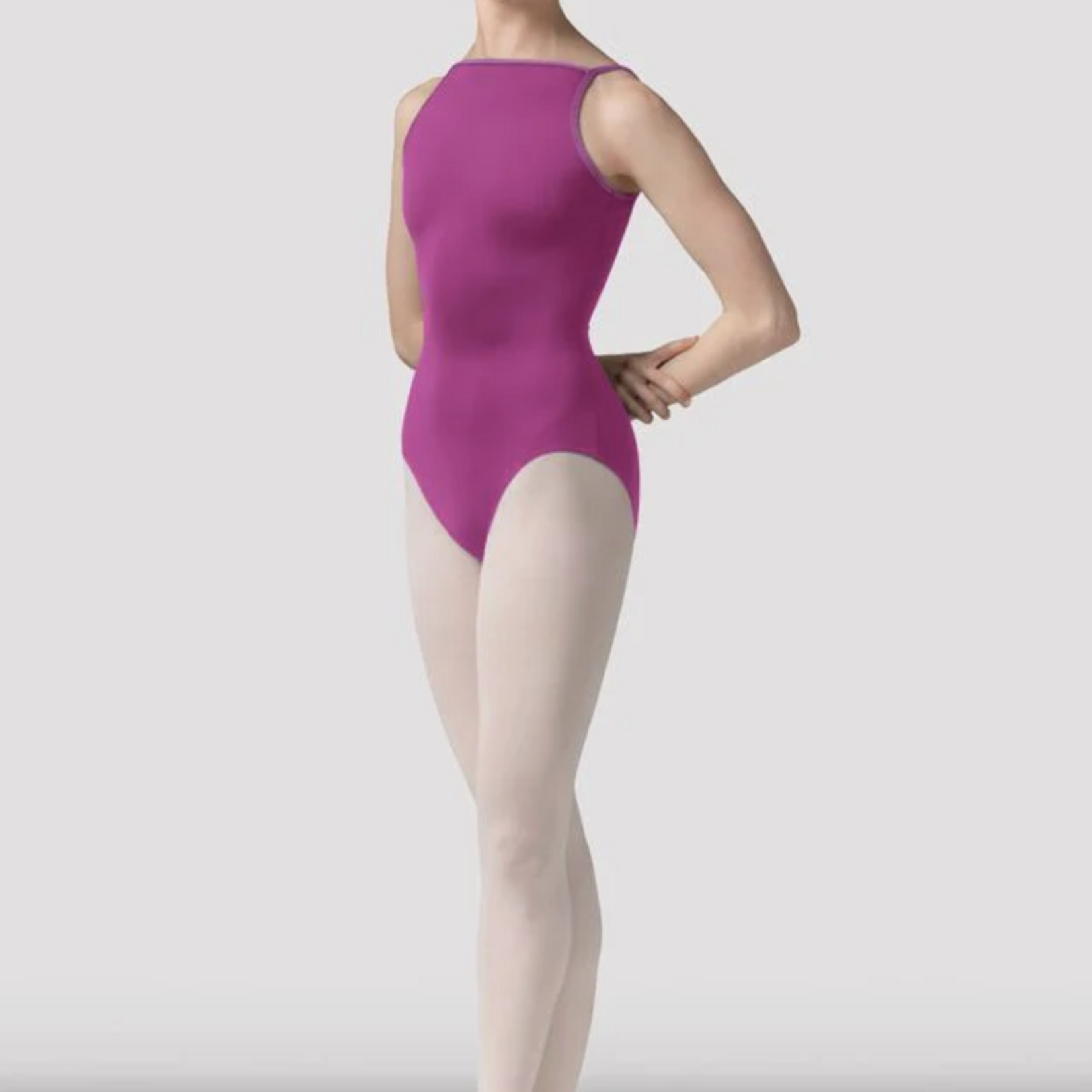 Bloch, Mirella M70002LM Boat Neck Mesh Bk Leo