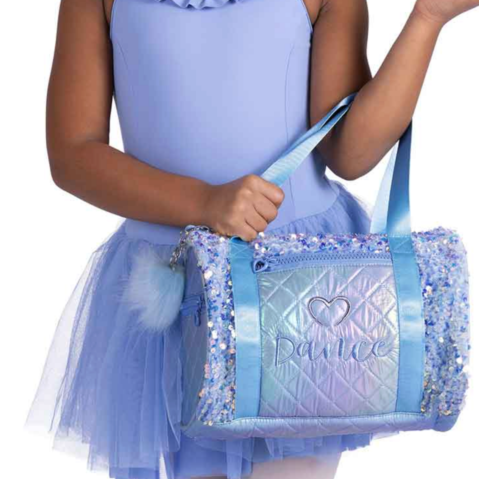 Danznmotion B26520BLU Dazzling Sequin Duffle