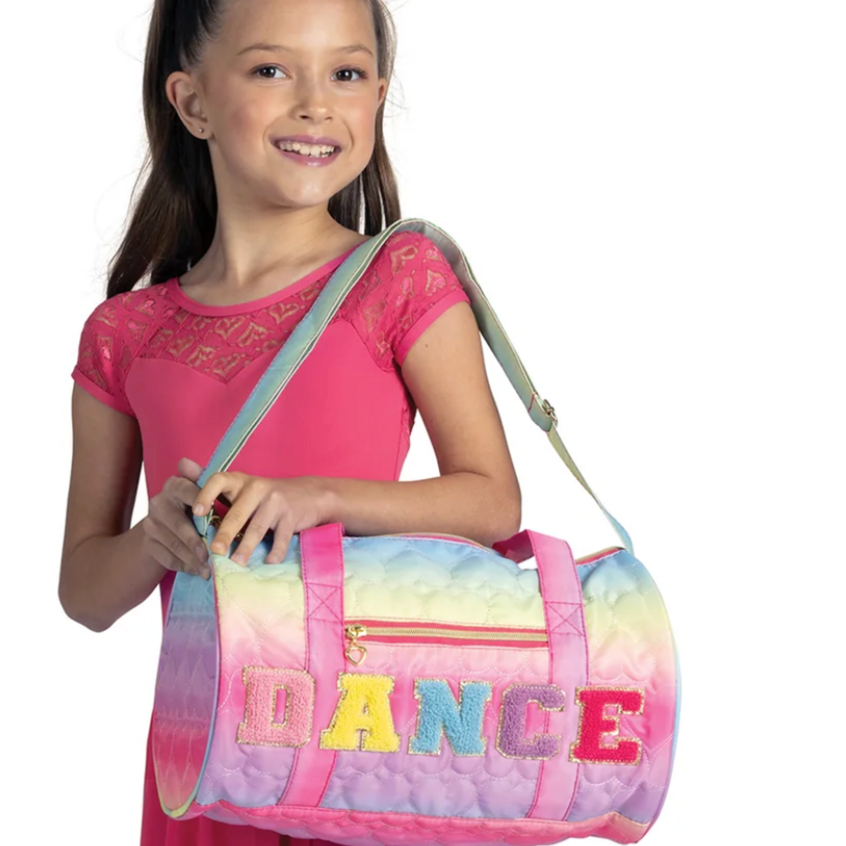 Danznmotion B24501 Quilted Hearts Rainbow Duffle