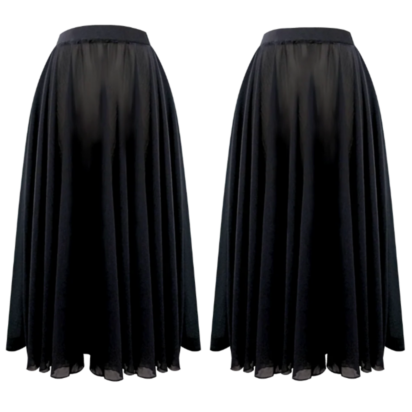 Danse De Paris S0012L - Velvet Chiffon Long Skirt
