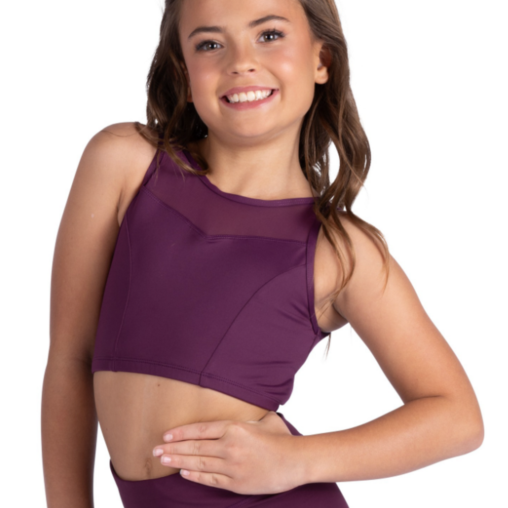 DanzNMotion by Danshuz 26310C - Evaline Girls Twist Back Top
