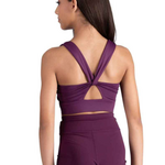 DanzNMotion by Danshuz 26311C - Square Neck Twist Back Top