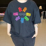 PersonalizedByMaybel Rainbow Pointe Shoes Adult T-shirt