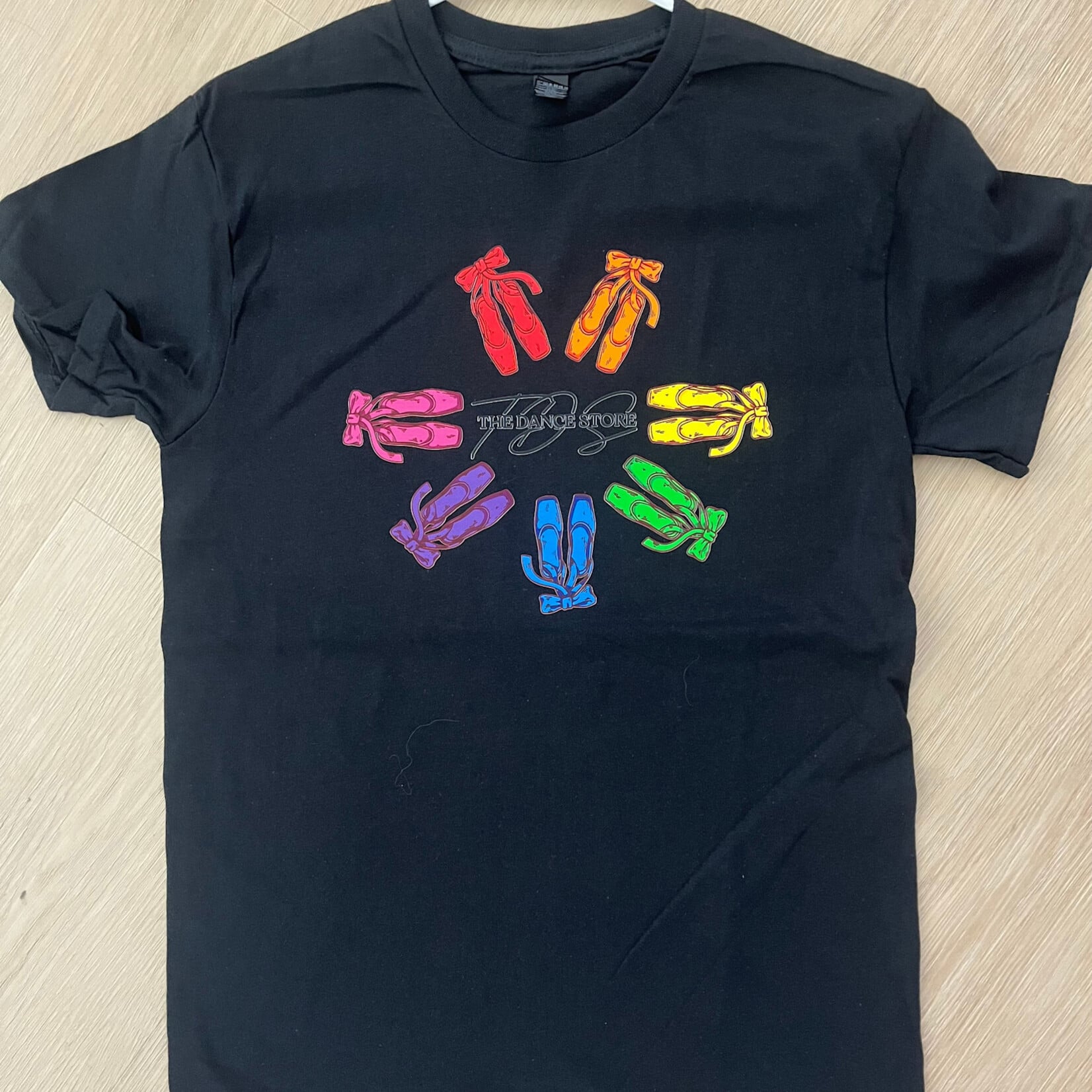 PersonalizedByMaybel Rainbow Pointe Shoes Adult T-shirt
