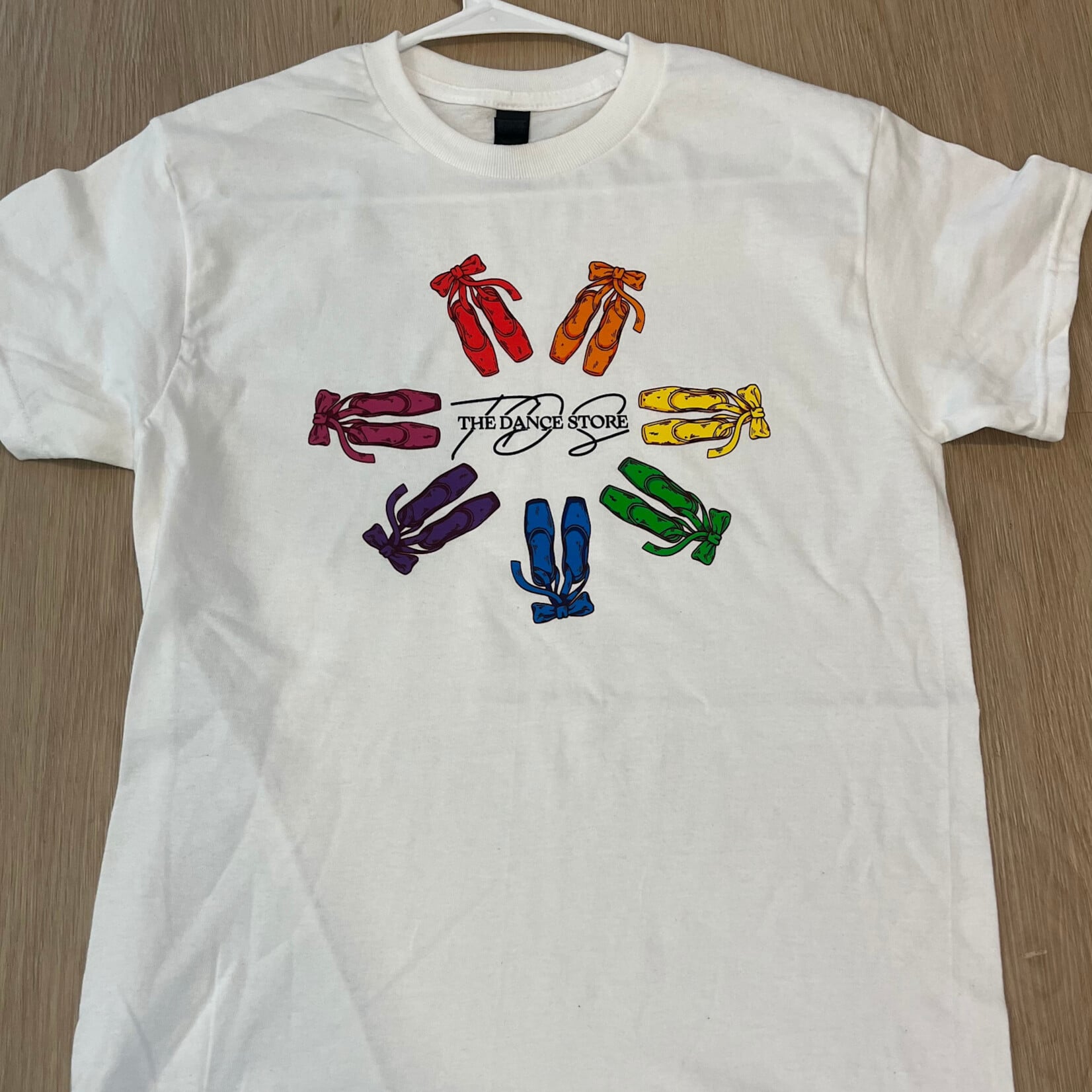 PersonalizedByMaybel Rainbow Pointe Shoes Adult T-shirt