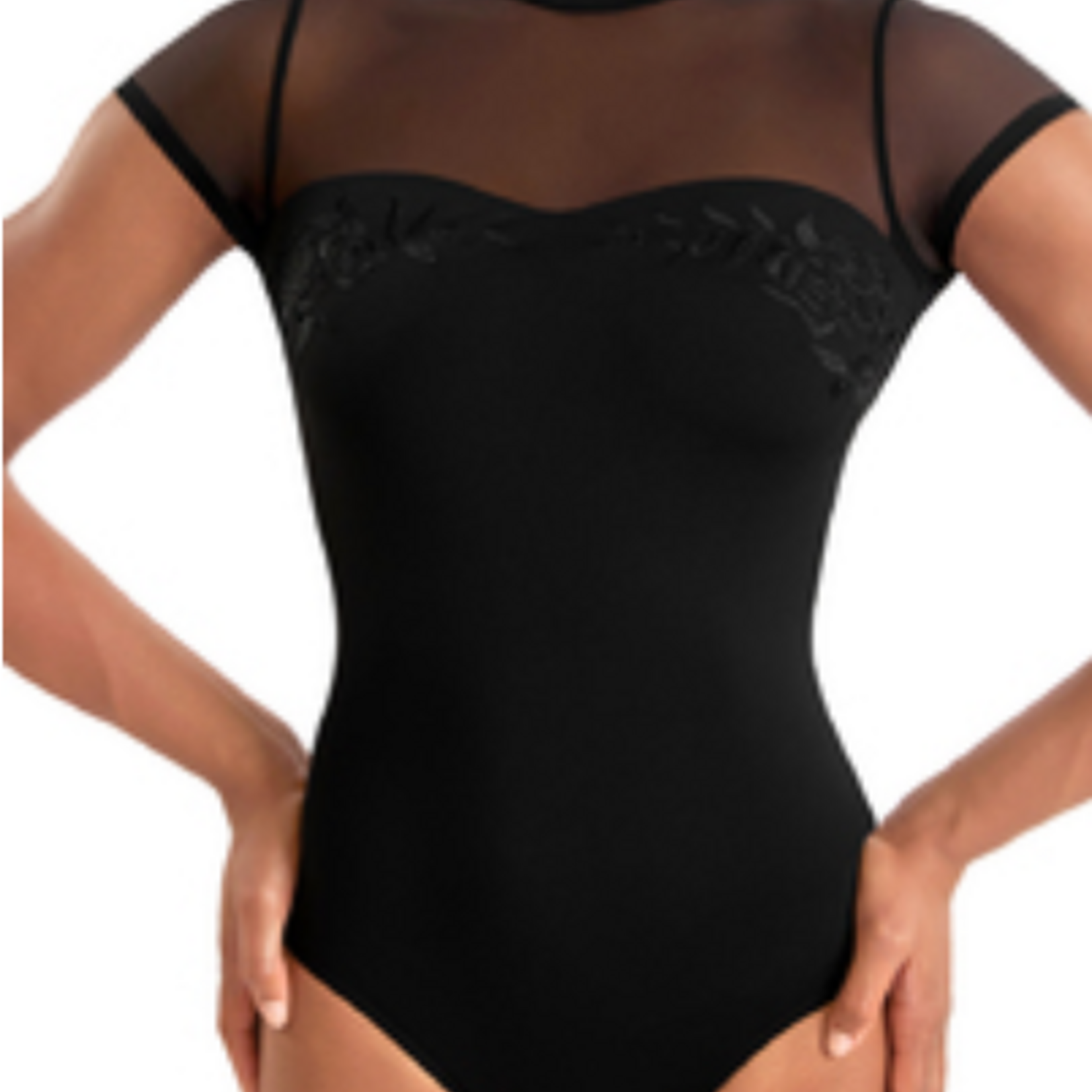 Bloch M20011LM - Mock Neck Cap Sleeve Leo