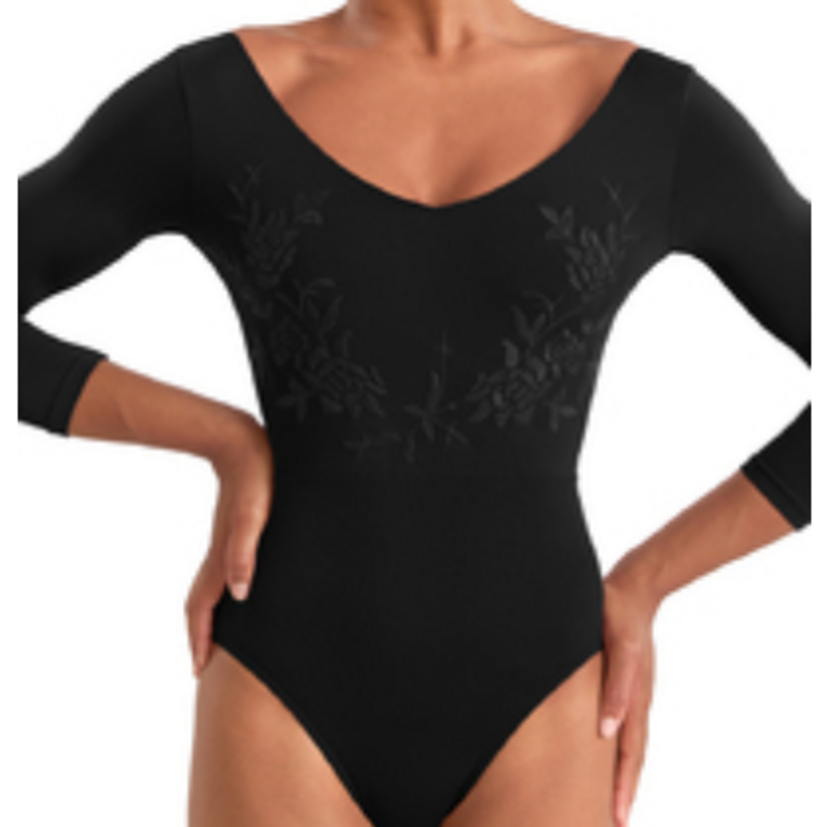 Bloch M60003LM - V Neck 3/4 Slv Leo