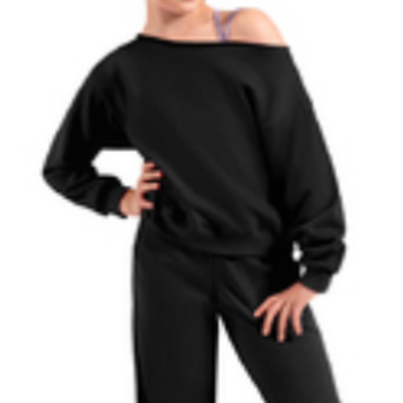 Bloch M30022C - Off Shoulder Sweatshirt