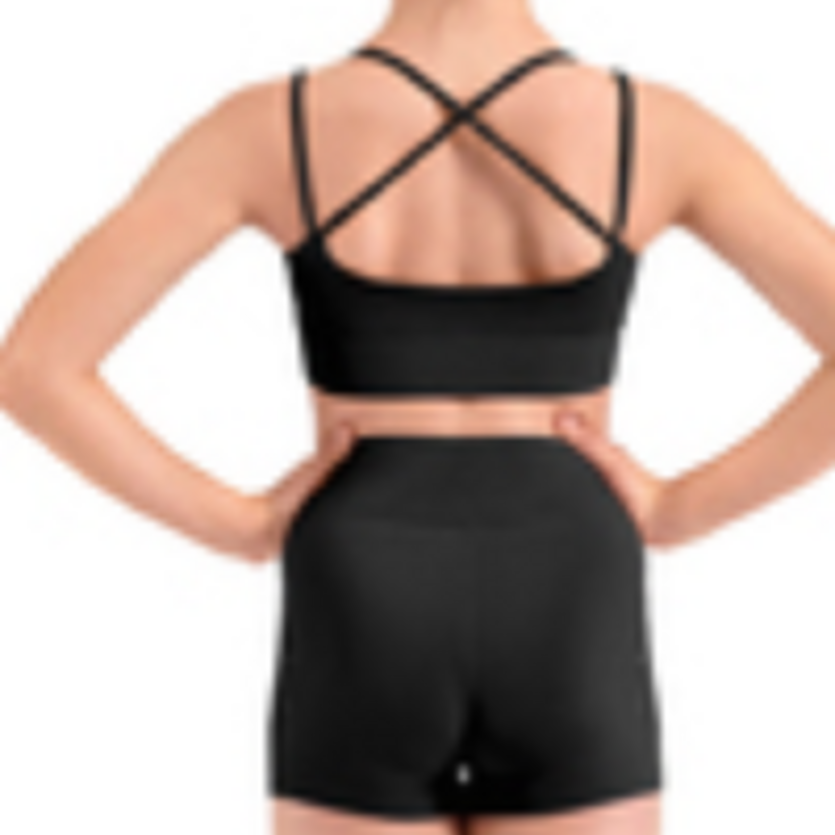 Bloch M90009C - Emb Hi Waist Shorts