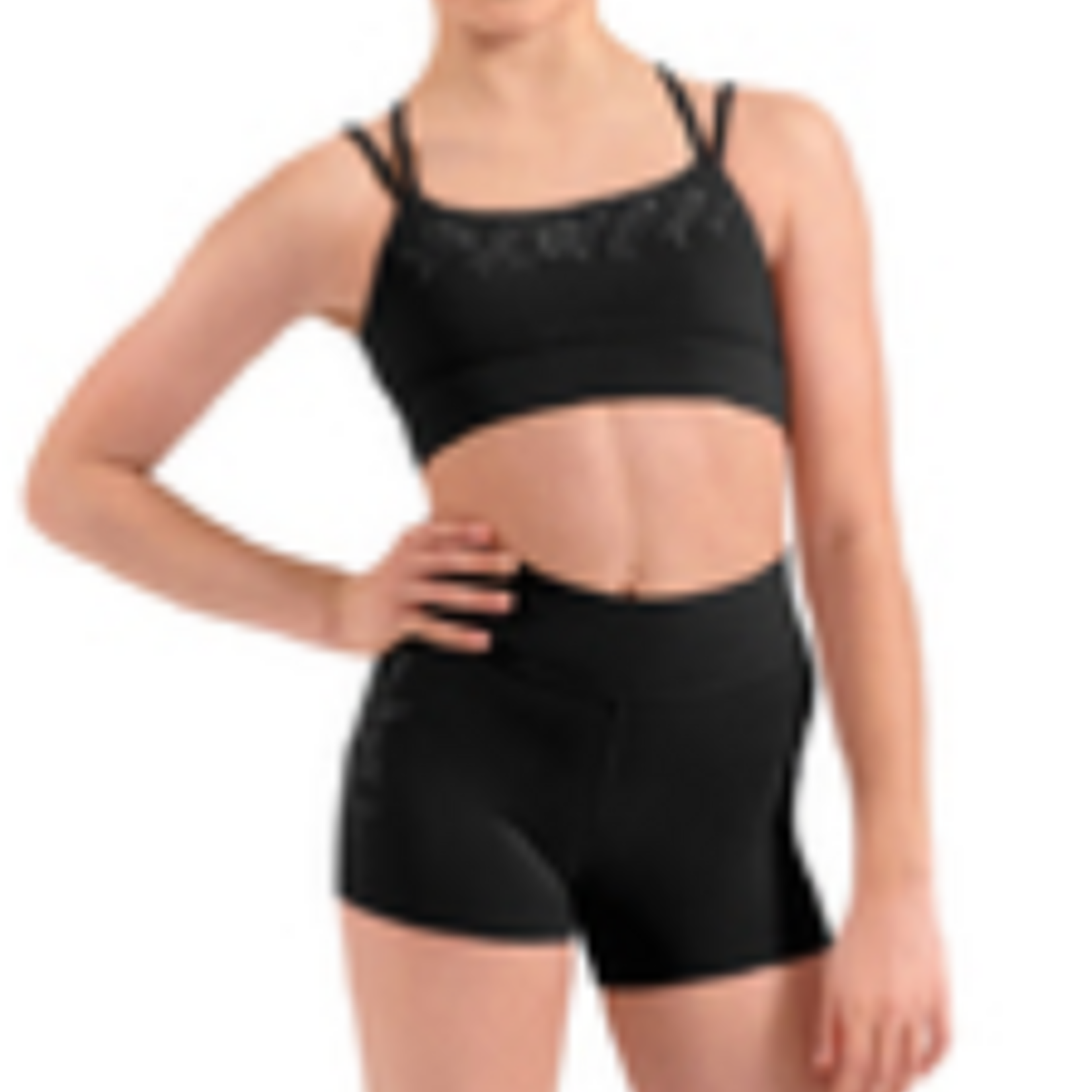 Bloch M90009C - Emb Hi Waist Shorts
