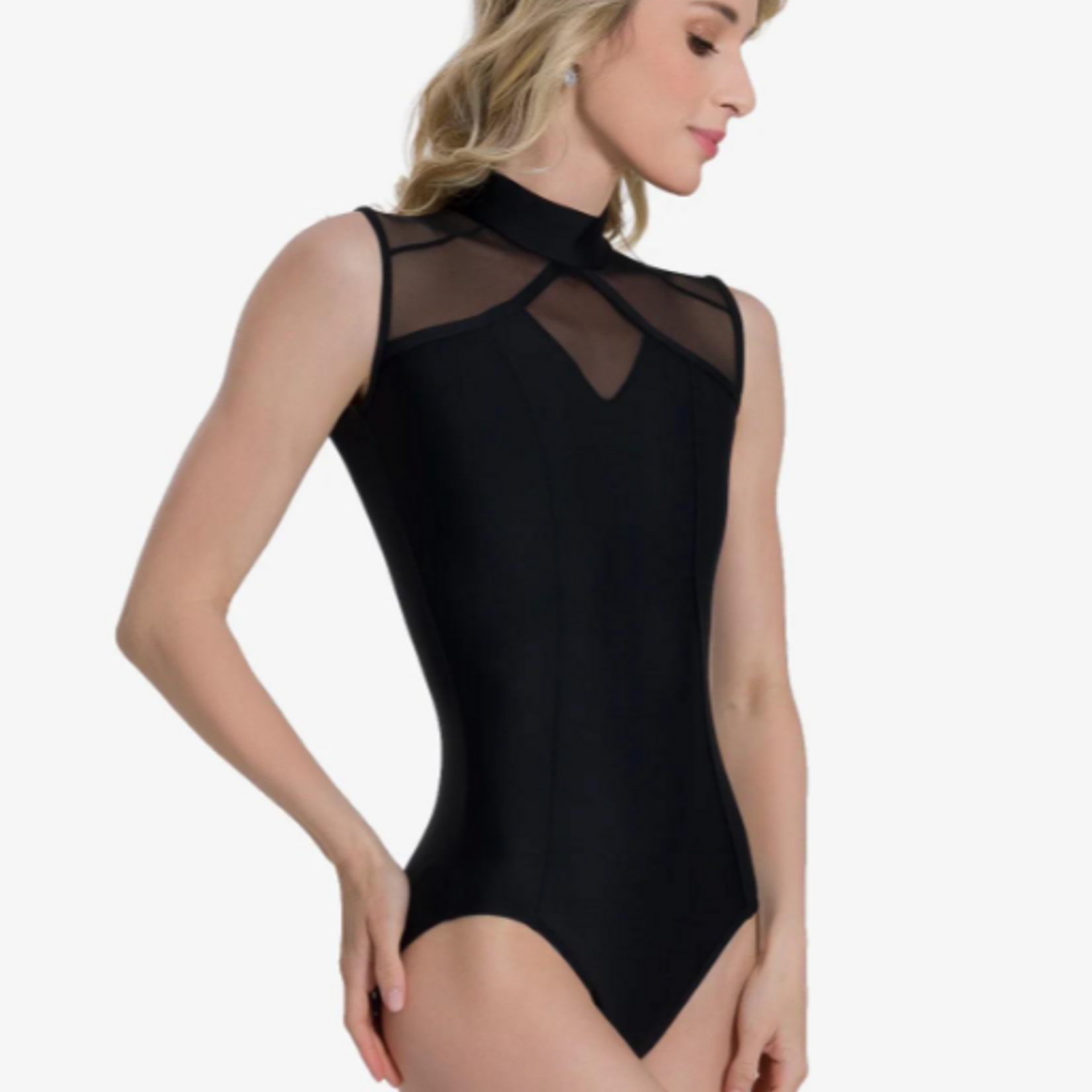 So Danca BY108 - Val Sleeveless Mock Neck Leo