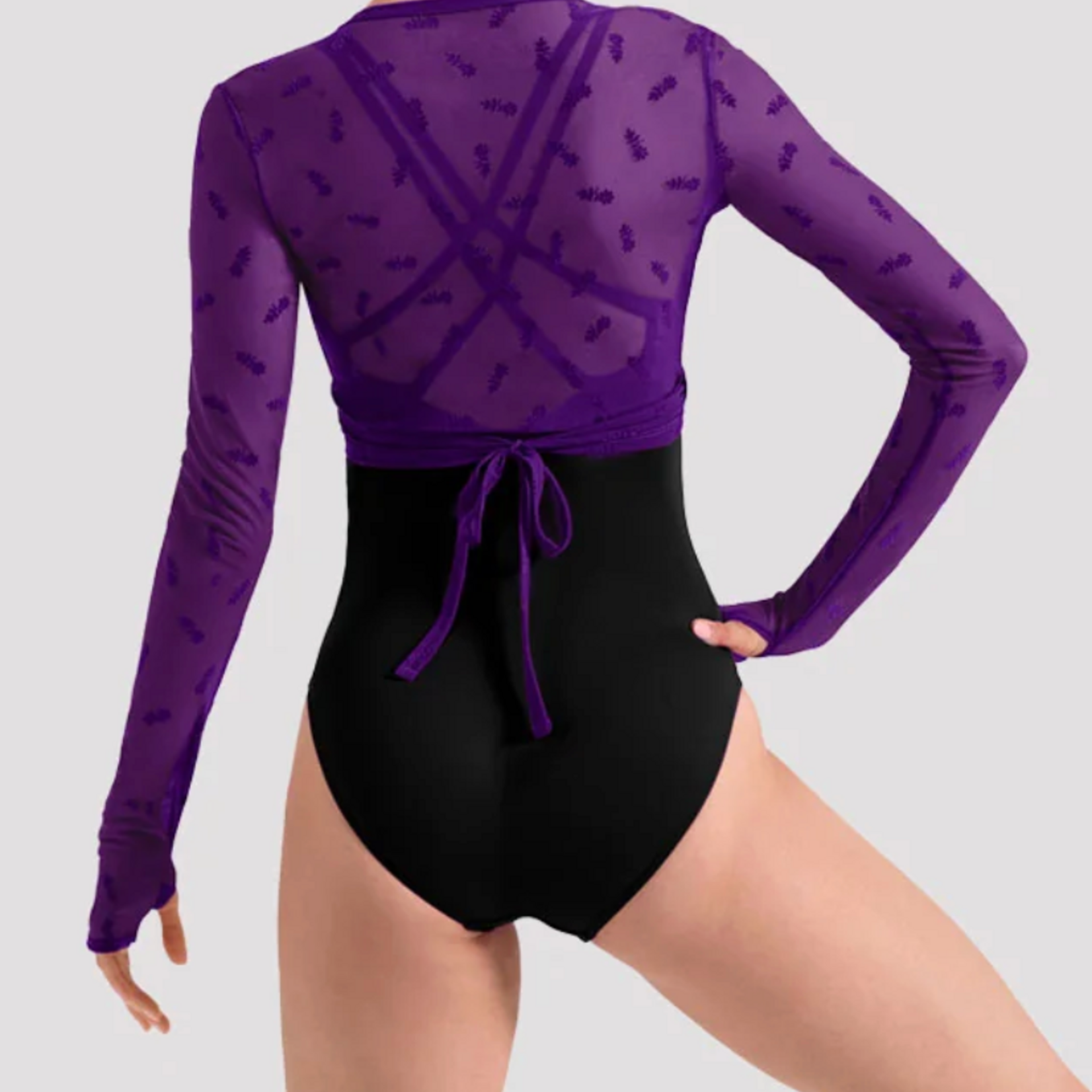 Bloch, Mirella Z30030 - Luna Floral Long Sleeve Wrap Top