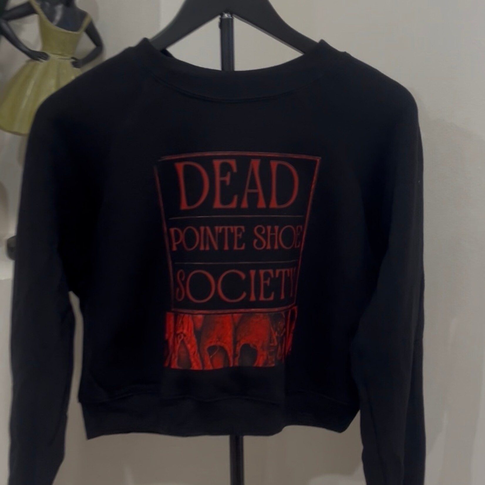 PersonalizedByMaybel Dead Pointe Shoe Society Cropped Sweatshirt